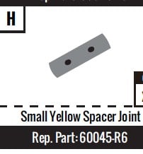 Replacement Small Yellow SPACR Joint - 2 Pack