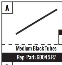 Replacement Medium Black Tube - 4 Pack