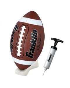 football with tee and pump