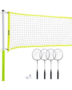Details about   Professional Carbon Aluminum Badminton Set with Net Winch System Carrying Bag 