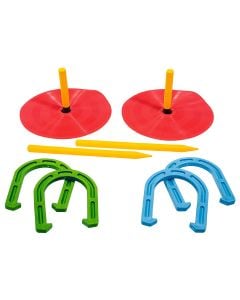 Franklin Sports Horseshoes Sets - Metal Horseshoe Game Sets for Adults +  Kids - Official Weight Steel Horseshoes - Beach + Lawn Horseshoes Sets -  Sets Include (4) Horseshoes and (2) Ground Stakes Starter