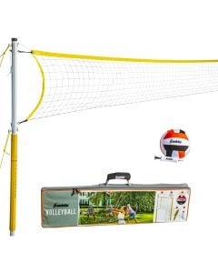 Volleyball Backyard Badminton Sets Franklin Sports Volleyball Beach Volleyball Badminton Net Set with Rackets Birdies Portable Carry Bag 