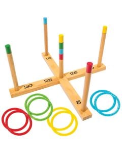 Franklin Sports Kids Ring Toss - Great for Kids - Outdoor Use - Wood Construction - Includes Target and Rings | Franklin Sports
