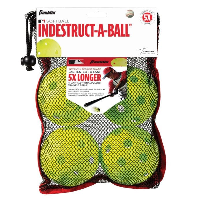 Franklin Sports MLB Indestruct-A-Ball Softballs (4 Pack), 12.0