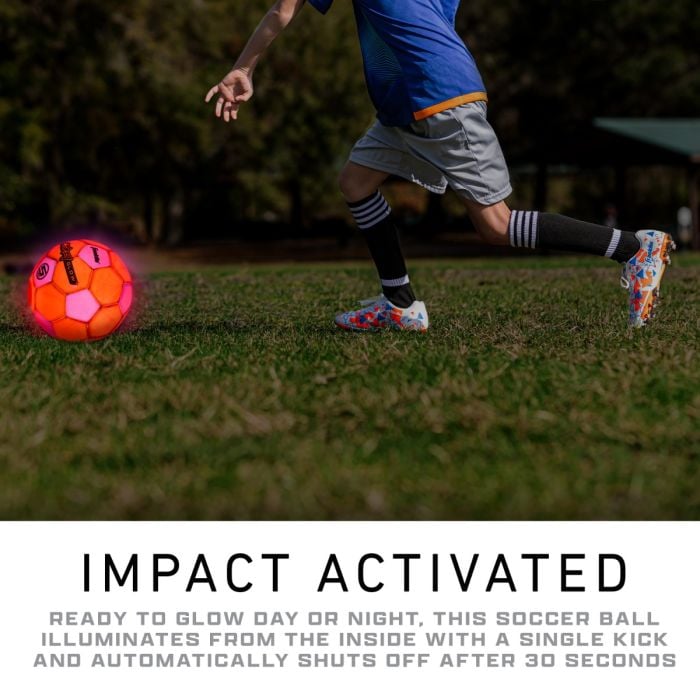 Glow in the Dark Soccer Ball - Size 5 + Air Pump | Franklin Sports