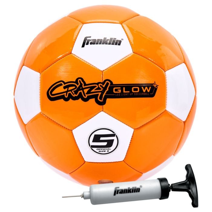 Glow in the Dark Soccer Ball - Size 5 + Air Pump | Franklin Sports