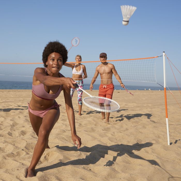 Franklin Sports Badminton Set — Includes 4 Steel Raquets, 1 Net, 2
