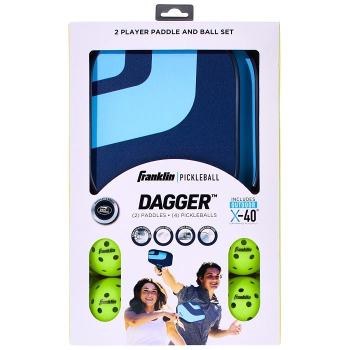 Franklin Sports Pickleball Paddle and Ball Set - (2) Dagger