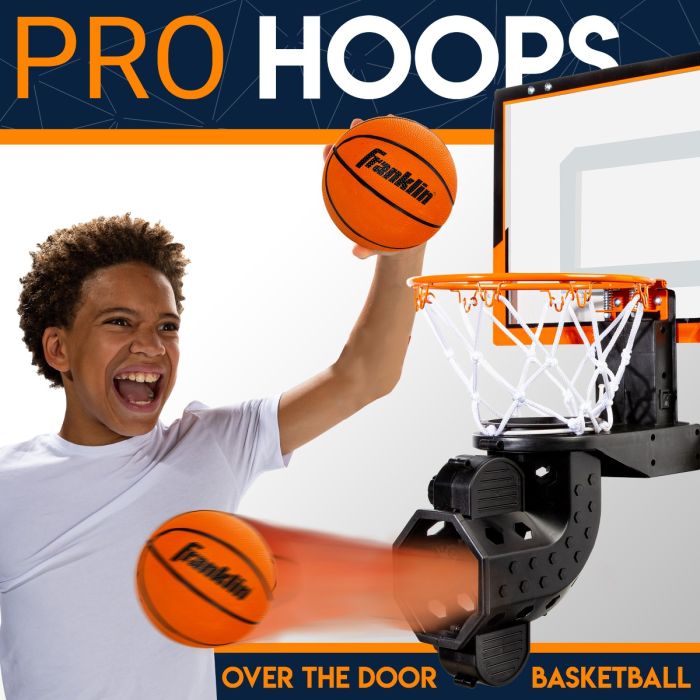 Over-The-Door Mini Hoop | Shoot Again | With Rebounder And Ball