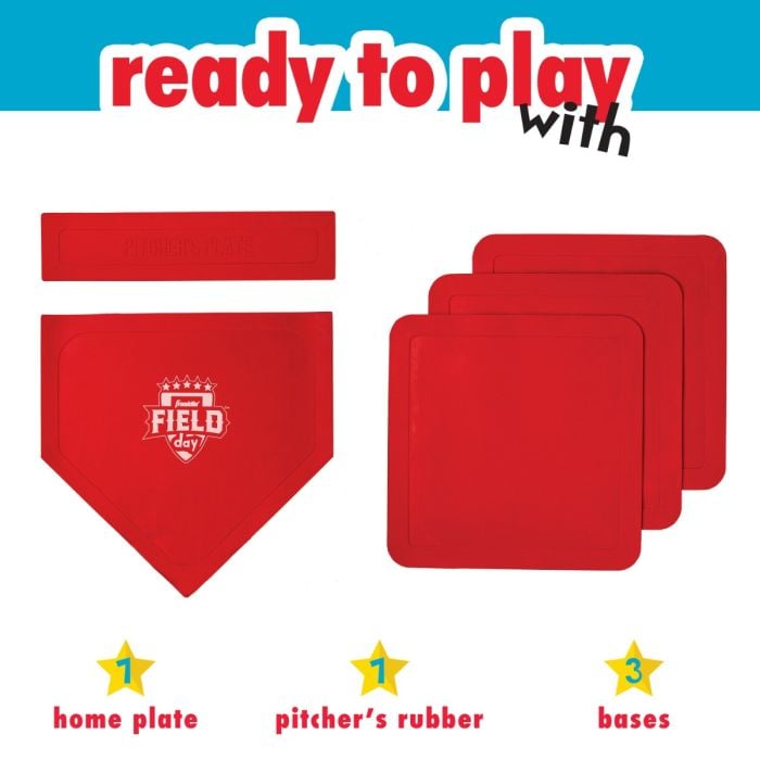Ensemble Baseball Franklin Sports 5 Pièces - Bases Et Plaque De Maison - Caoutchouc Blanc