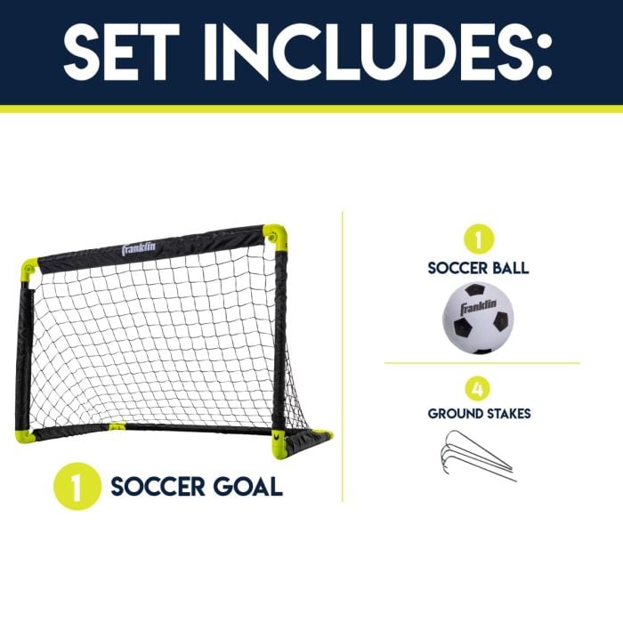 Franklin Sports Kids Mini Soccer Goal Set - Backyard + Indoor Mini