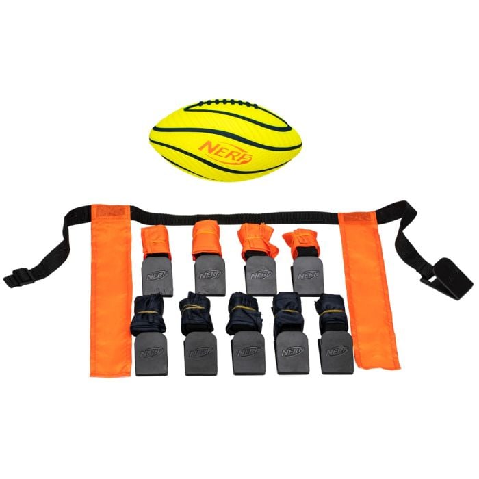 Set Flag Football NISHZHU Pour 10 Joueurs - Ceintures Et Drapeaux Jaune/Rouge