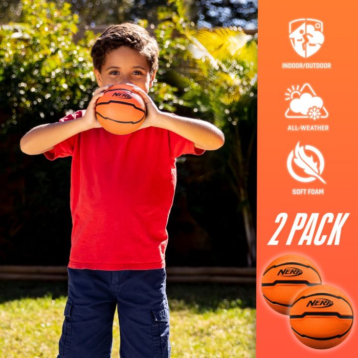 NERF Mini Foam Basketballs - Indoor + Outdoor NERF Foam