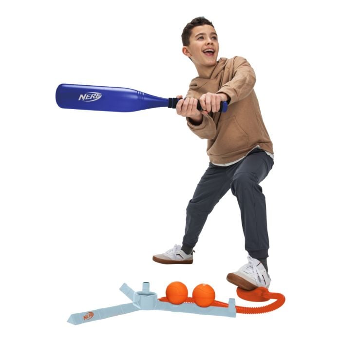 NERF Airtee Kids Baseball Tee Set - Youth Baseball Stomp Launcher