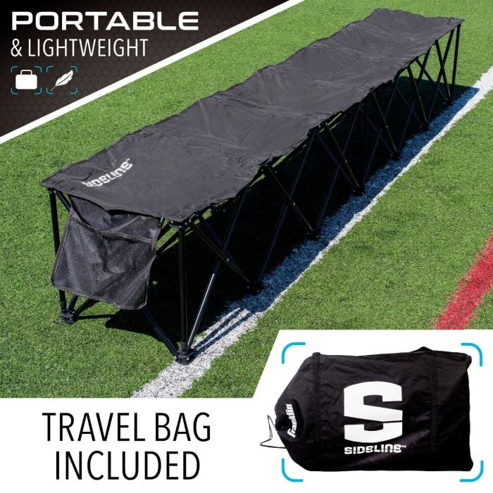 Franklin Sports Sideline Team Bench - 6 Person - Collapsible