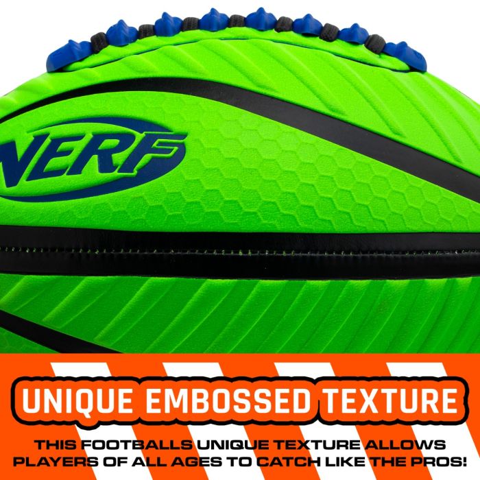 NERF Spiral Grip Junior Football - Patented Spacelace for Ultimate