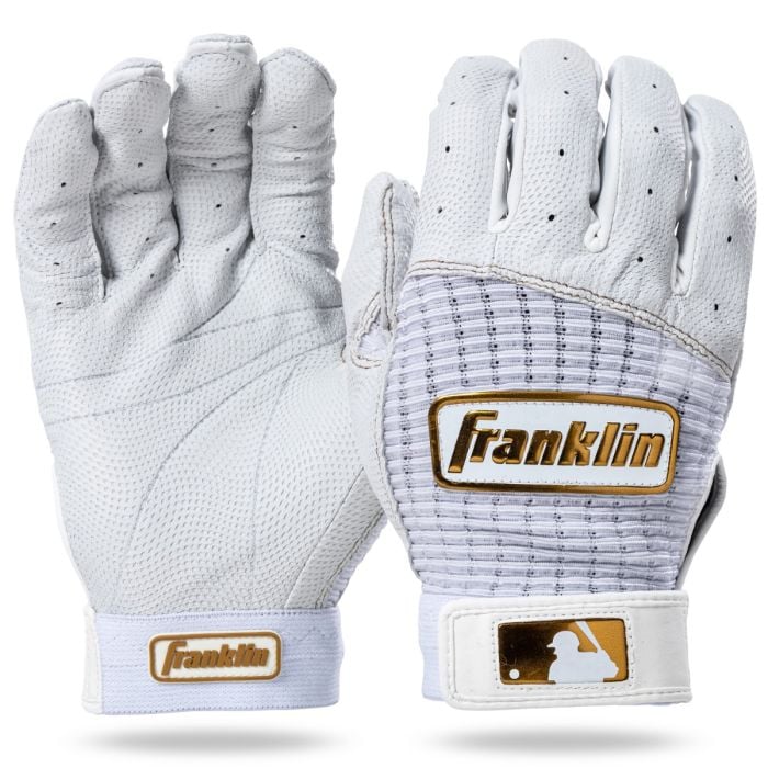 Franklin Pro Classic Adult Batting Gloves White Gold Medium