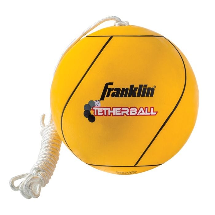 Franklin Recreational Tetherball Set Fun For All Ages - Outside Game -  Steel Pole And Vinyl Ball With Pump Included