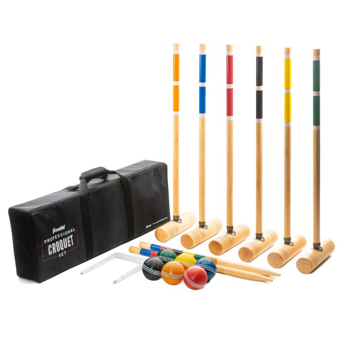 Mallets Expert Wickets Franklin Sports Outdoor Croquet Set 6 Player Croquet Set with Stakes and Balls Backyard/Lawn Croquet Set 