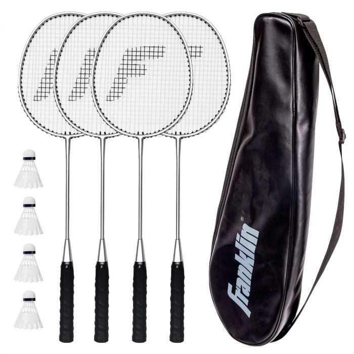 Triumph Sports 4-Player Badminton Set with 4 Rackets, 3 Shuttlecocks and 1  Carry Case, Black (35-7119-2)