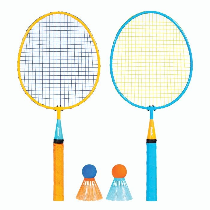 Franklin Sports Kids Badminton Racket Set - Smashminton Kids Oversize Badminton  Rackets Set - 2 Player Backyard Youth Set with Birdies