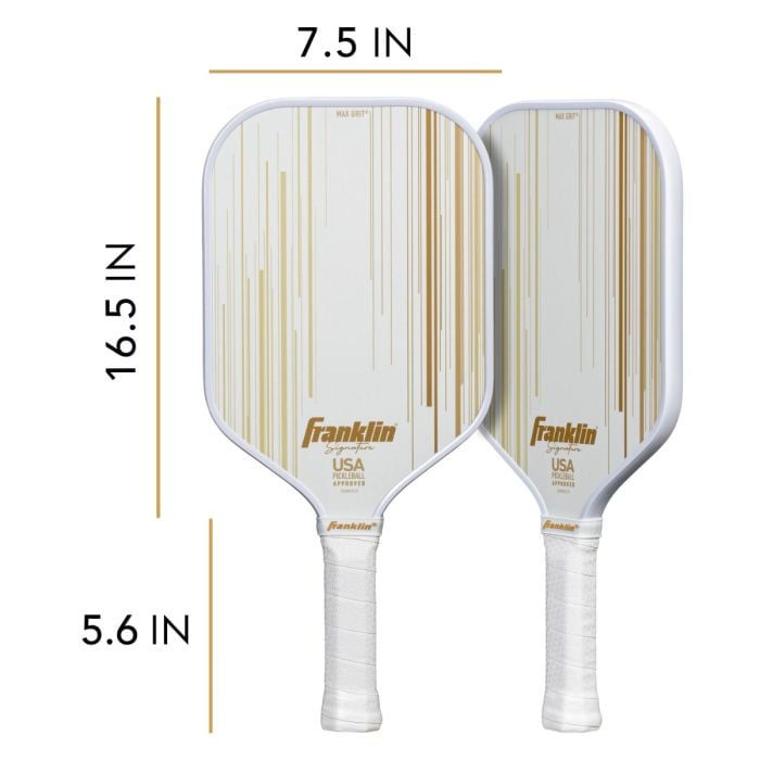 Signature Franklin Pickleball Paddle - 13mm White/Gold