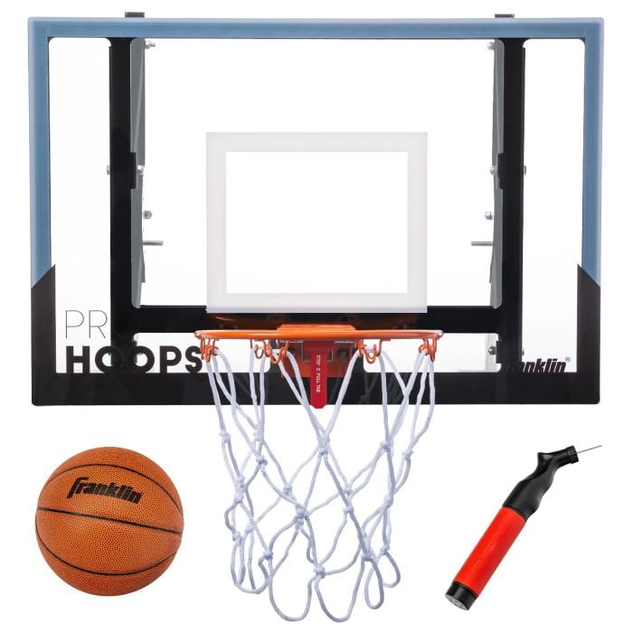 Franklin Sports Wall Mounted Basketball Hoop â€“ Fully Adjustable â€“  Shatter Resistant â€“ Accessories Included