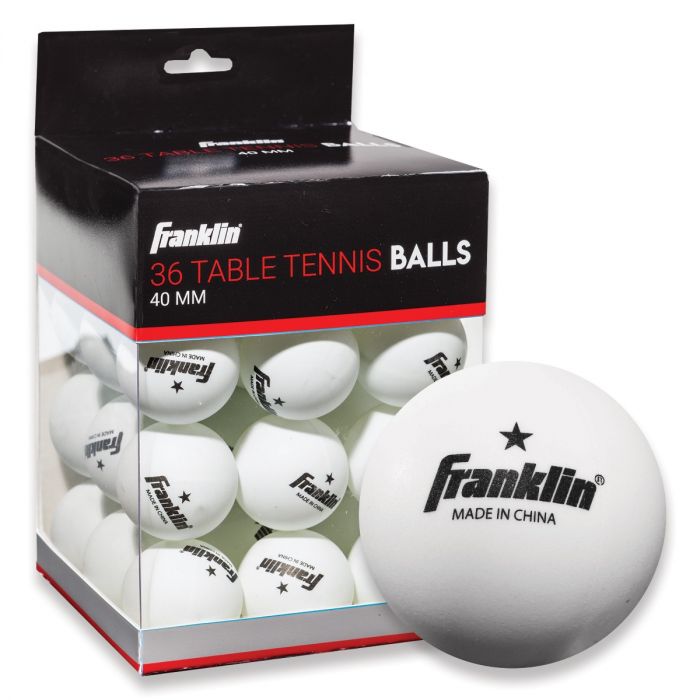 PING PONG TABLE TENNIS BALLS WHITE 0050229 NEW FRANKLIN SPORTS 57113 SET OF 6 