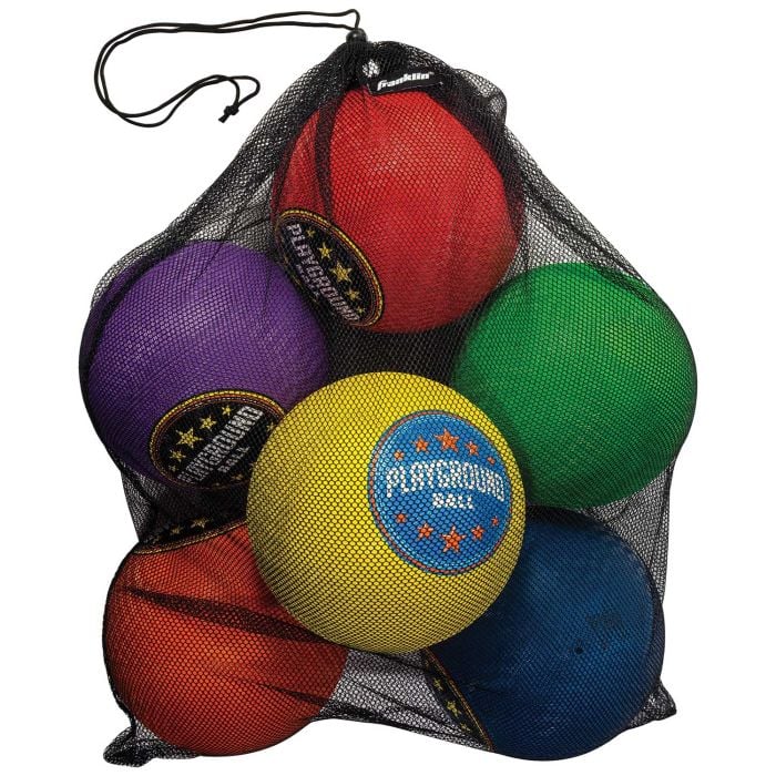 8.5” Inch Rubber Playground Four Square Balls 6-Pack with Hand Pump 
