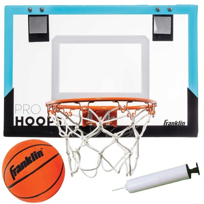 Franklin Sports Mini Basketball Hoops - Kids Indoor Over the Door Mini Hoop  + Basketball Sets - Perfect Game Accessory for Bedroom + Office Standard -  17.75 x 12