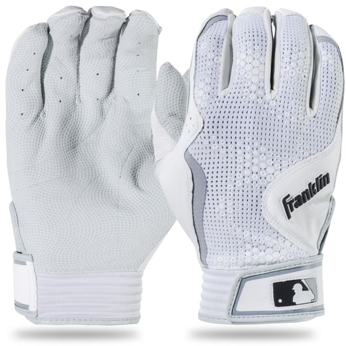 Franklin Sports MLB Free Flex Baseball Batting Gloves - Black/Gray