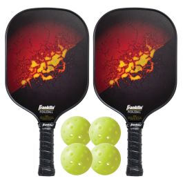 Pickleball Paddle Set - 2 Rackets + Balls For Garden, Beach & Outdoor Tennis Game