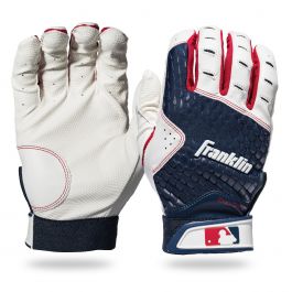 Franklin Sports 2 nd-Skinz Batting Handschuhe Grau/Rot Erwachsene Größe L 
