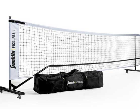 Franklin Pickleball official size pickleball net on wheels is made is easy to assemble and durable.