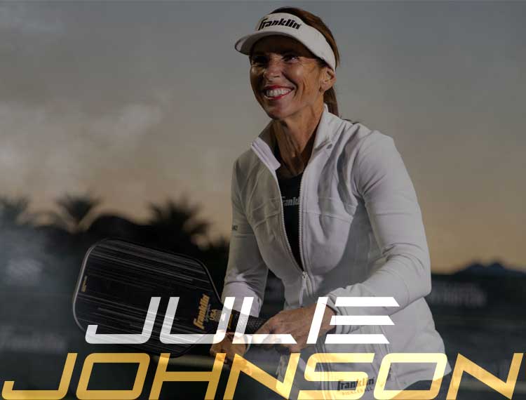 Julie Johnson plays with the Franklin Carbon STK paddle. Julie says the Franklin Carbon STK paddle is the best paddle he has played with.