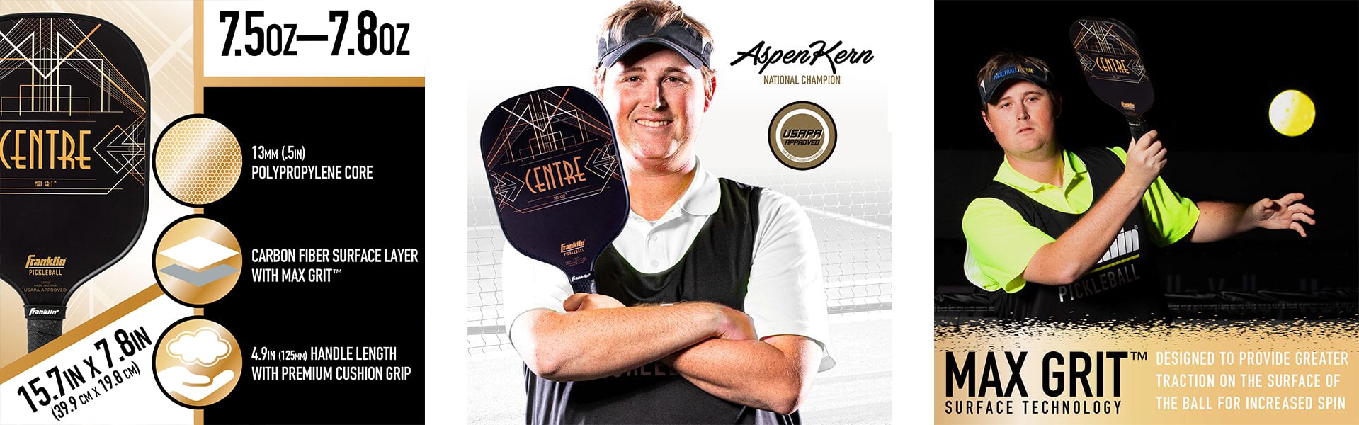 aspen kerns centra pickleball paddle