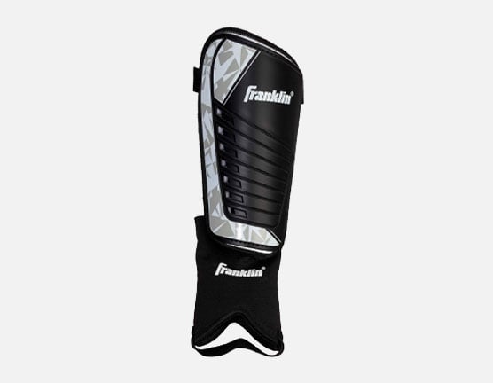 Franklin Sports Competition 1000 Shin Guards Soccer Size Medium Blue White Grey for sale online 