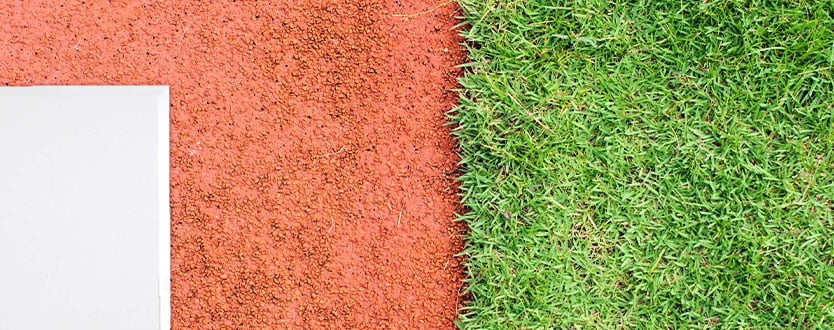home plate on baseball field