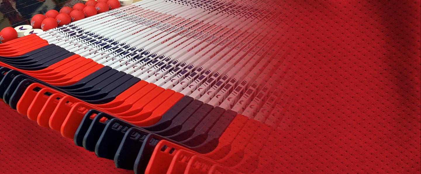 washing capitals hockey sticks