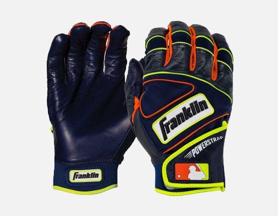 Franklin Sports MLB Free Flex Baseball Batting Gloves - Black/Gray